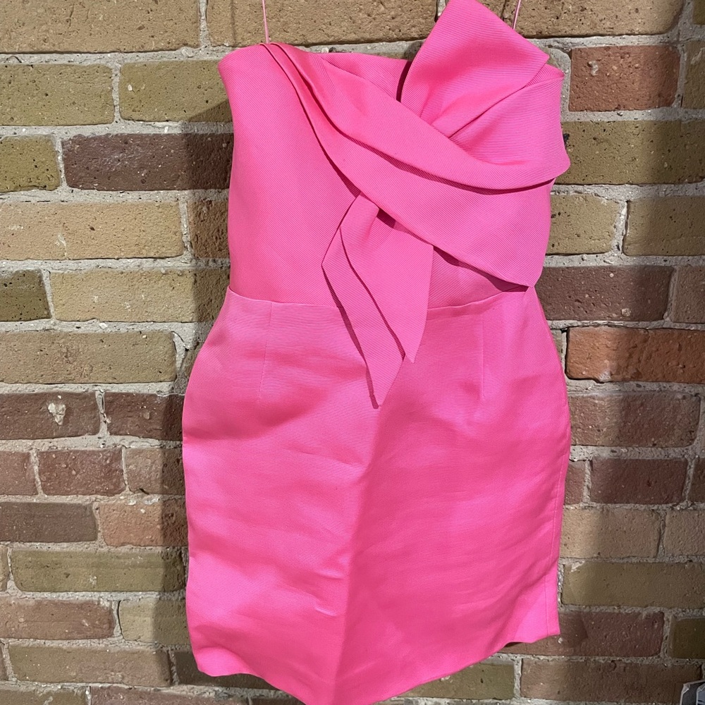 Isaac Mizrahi Vibrant Pink Asymmetrical Dress